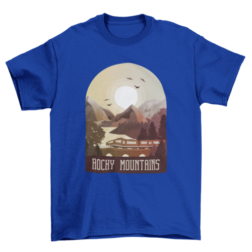 Rocky Mountains river, Hiking Camping Adventure t-shirt